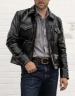 The Convoy 25 Black Leather Jacket